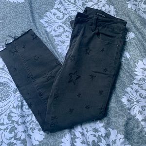 Black Ankle Jeans with Star-Stitching size 6